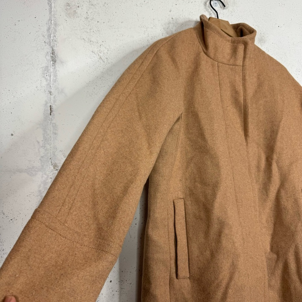 J.Crew Mid Length Village Boiled Wool City Coat 8 Tan - Picture 8 of 10